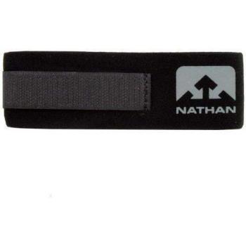 Nathan Timing Chip - Brazalete AnkleBand para chip para correr, negro
