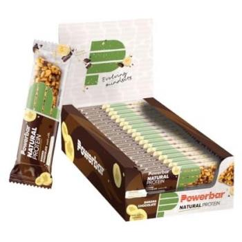 Barrita Proteica Natural PowerBar Vegana 40g Sabor Plátano Chocolate (18 Unidades)