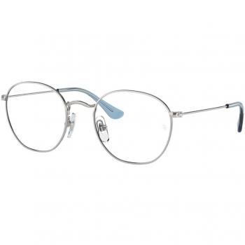 Ray-Ban RY9572V Junior Rob Eyeglasses, Color 4090, Silver Frame, Size 46, Blue Light Block Available