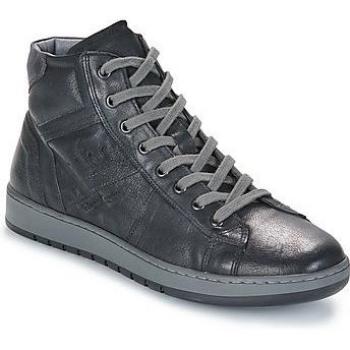 NeroGiardini Men's High-Top Trainers in Black - High-Quality Leather Sneakers for Men, Size: 11 US