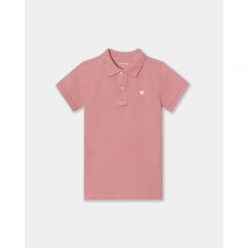 Silbon - Polo de niño clásico de algodón en color azul marino con detalles bordados