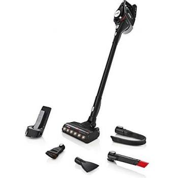 Bosch Unlimited Gen2 Serie 8 - Aspiradora recargable, sin cable, con autonomía de larga duración, pack de baterías intercambiables Bosch Power For All y accesorios, en negro