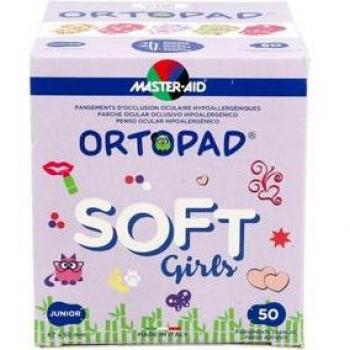 Ortopad Soft Girls Junior 0-2 Años 50uds, producto ortopédico, diseñado para niñas de 0 a 2 años, incluye 50 unidades