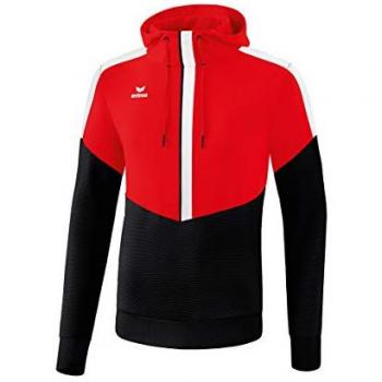 Erima Squad Hoodie Red / Black / White 152 cm unisex