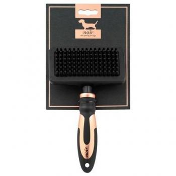 Ebi Cepillo de Masaje para Perros Grandes, 20,5 x 12 cm, Color Negro
