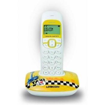 Logicom SOLY_150_SOLO_NY - Teléfono fijo inalámbrico no ISDN, diseño de taxi de Nueva York, color amarillo y blanco [Importado de Francia]