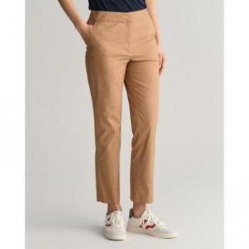 Pantalón Slim Fit Cigarette Marrón para Mujer Gant