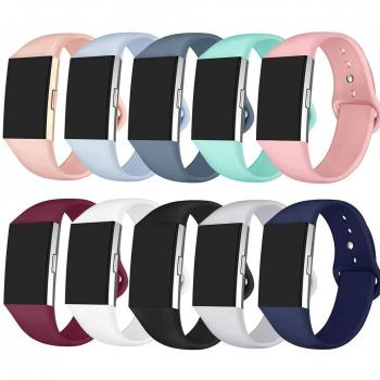 Oenfoto Correa Compatible Fit bit Charge 2, Pulsera de Silicona Suave Adjustable, Accesorios para Fit bit Charge 2 para Mujeres Hombres,10 Pack, Pequeño