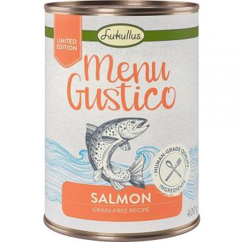 Lukullus Menu Gustico con salmón, zanahoria, alfalfa y espinacas - Pack económico