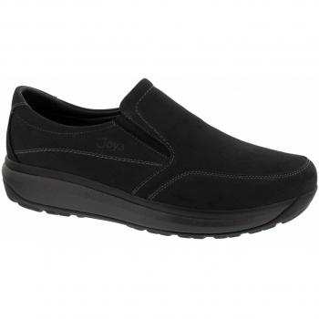 Joya Traveler II Black Nubuck Leather Men's Slip-On Moccasins