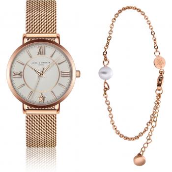 Amelia Parker Petite Classique Women's Watch and Bracelet Set - Rose Gold - 32 mm
