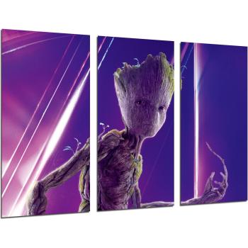 Set de 3 Cuadros Decorativos de Superhéroes en Madera - Groot y Los Vengadores: La Guerra Infinita