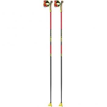 Bastones de Esquí de Fondo Leki PRC 750 - 150 cm - Rojo Brillante/Amarillo Neón/Negro