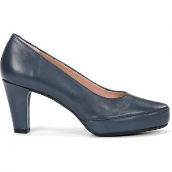 Zapatos de salón de mujer en piel Dorking by Fluchos BLESA D5794 Azul