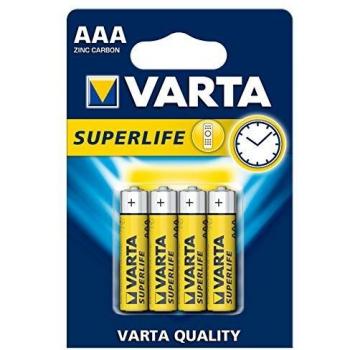 Varta Superlife AAA Zinc-Carbon Batteries 4-Pack