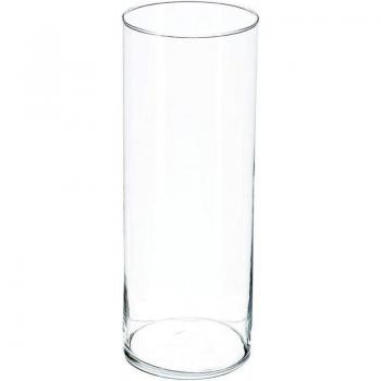 Vaso cilíndrico de vidrio transparente - H 40 cm - Atmosphera