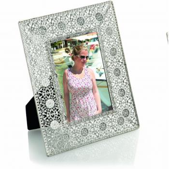 Premier BA131649 - Marco de fotos rectangular, 25 x 20 cm, color plateado