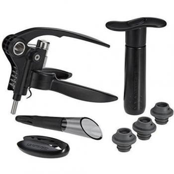 Le Creuset GS-500 - Juego de accesorios para vino, color negro