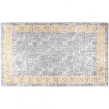 Alfombra lavable antideslizante 120x170 cm Color Negro, Gris y dorado, Beige y dorado para Sala de Estar, Dormitorio, Habitación y Salón