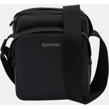 Calvin Klein Men's Black Messenger Bag with Zip, Size: One Size, CK Must Shoulder Bag 16 cm