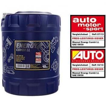 Aceite de motor MANNOL Energy Combi Longlife 5W-30, 10 litros, compatible con VW, Audi y Mercedes-Benz