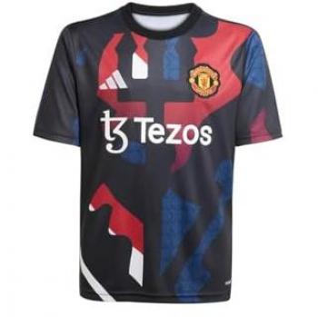 Adidas Manchester United 24/25 Kids Pre-Match Jersey - Black / MUFC Red / Off White / Team Coll Burgundy