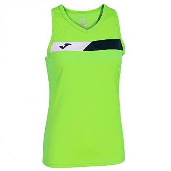 Camiseta sin mangas mujer Joma Court verde lima negro blanco