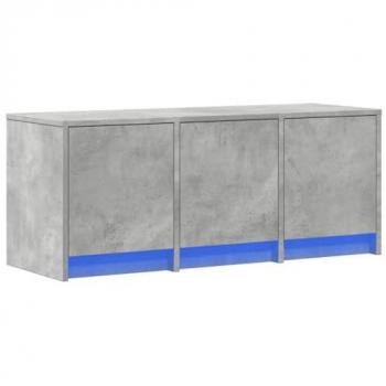 Mueble de TV LED madera ingeniería gris hormigón 97x34x40 cm