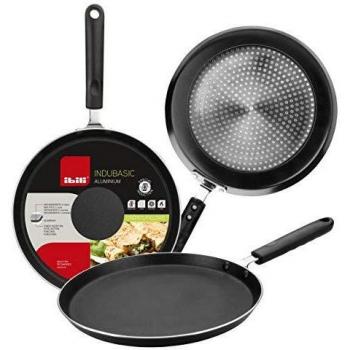 IBILI - Sartén de Crepes Indubasic - Aluminio con Mango de baquileta, Antiadherente - 20 cm
