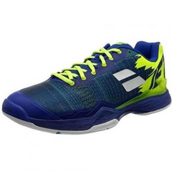 Babolat Herren Jet Mach I Allcourt Tennisschuhe Allcourtschuh Blau-Zitronengelb 40, Zapatillas de Tenis Hombre, Blue Fluor Aero, 38.5 EU