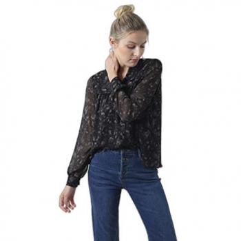 Deeluxe Elsa Women's Blouse - Elegant Black Shirt