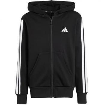 Sudadera con Capucha Full Zip Adidas Essentials Niños Negro/Blanco 13-14 Años