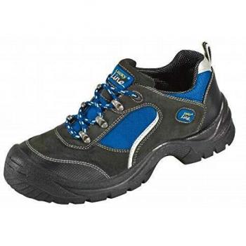 S1 Göhren - Zapato de Seguridad con Aspecto de Deportiva de Piel de Gamuza con Tapa de Acero con Suela Antideslizante PUR - negro, 47