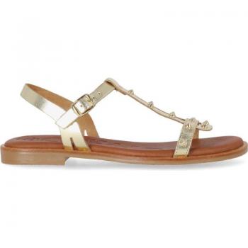 Sandalias Planas de Mujer Chika10 ALGARROBA 02 Platino/Lg.Gold