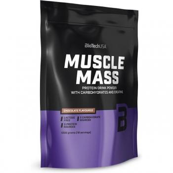 Muscle Mass - 1000g de Biotech USA (Sabor Fresa)