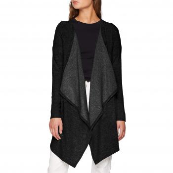Vero Moda Vmtammi L/s Cardigan Noos, Chaqueta Punto para Mujer, Gris Dark Grey Melange, 36