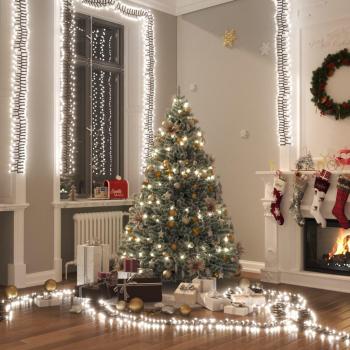 Tira de luces de racimo vidaXL con 2000 LED, material PVC, longitud 17 m, colores disponibles: azul y verde oscuro, blanco frío y verde oscuro, multicolor y verde oscuro