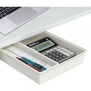 Zengest Cajón bajo el escritorio, autoadhesivo, caja organizadora cajón, cajón para colgar debajo de la base, organizador para oficina, escondite, hogar, escuela