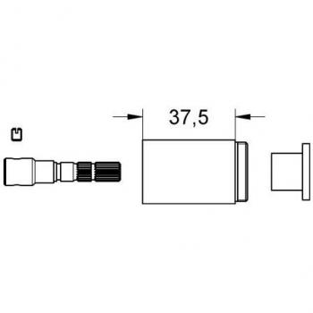 Grohe Concetto - Vástago para grifos Ref. 45651IP0