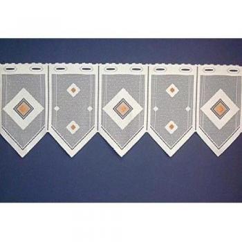heimtexland Gardinenbox Moderno Bistro Jacquard de Calidad con Forma de Rombos en Color Blanco o coloriert – Cortina con Barra. typ266, poliéster, coloriert, HxB 60x124 cm