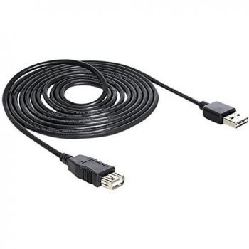 DeLOCK EASY-USB 2.0-A - USB 2.0-A, 5m cable USB A Negro