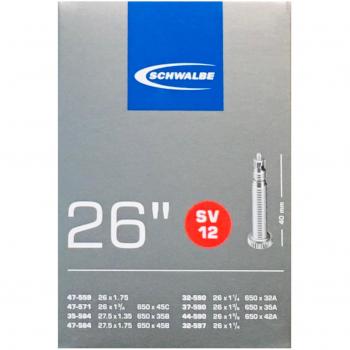 Cámara Schwalbe 26x1 3/8-1.75 válvula Presta