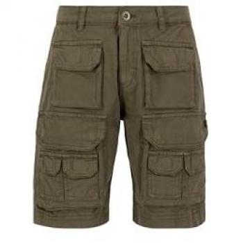 Alpha Industries Men's Cargo Pocket Battle Shorts - Dark Olive, Size 34
