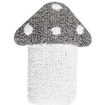Happy Decor Kids -Cojín Mushroom 100% Algodón Natural- Relleno: 100% Poliéster -Gris- 30x35 cm
