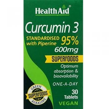 HealthAid Curcumin 3 Vegan Tablets - Pack of 30
