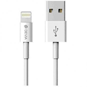 Cable USB a Lightning de 2 metros, color blanco, alta velocidad y carga rápida