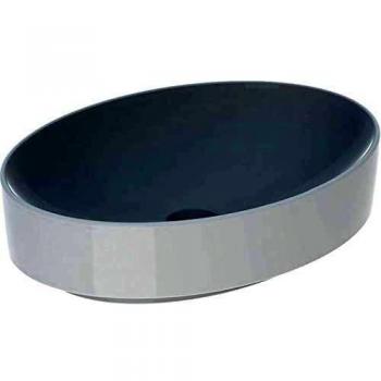 Lavabo Ovalado Geberit VariForm 55x40 cm, Sin Orificio para Grifería, Sin Rebose, Blanco con KeraTect