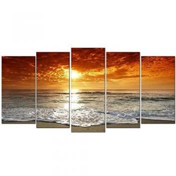 DekoArte - Cuadro moderno paisaje playa 152 200x100cm