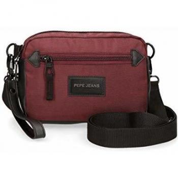Pepe Jeans Lambert Bolso de Mano con Bandolera Rojo 19x13x4,5 cms Poliéster