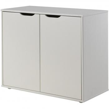 Armario de Almacenaje Vipack Pino Blanco con 2 Puertas y Cajón, Mueble Auxiliar Moderno